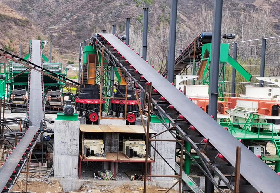 Cambodian granite crushing production line